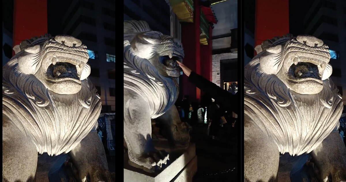 Restauran en Lima la escultura de la leona Fu del Barrio Chino, recuperando sus colmillos y esfera tras el ataque del fin de semana