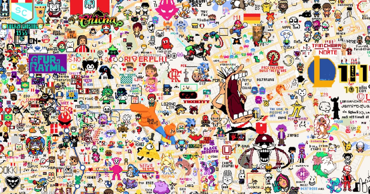 Wplace en Perú: La tendencia viral que transforma el mapa mundial en una obra de arte con píxeles por miles de peruanos