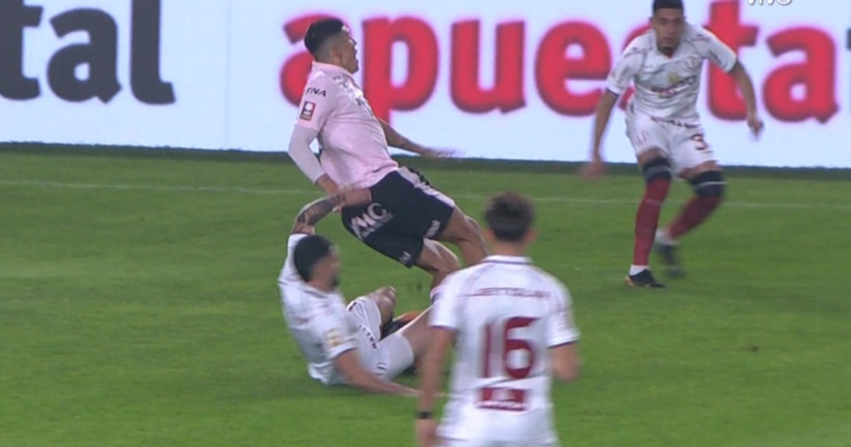 Matías Di Benedetto causa lesión a Erick Gonzales tras dura entrada en el partido Universitario vs Sport Boys por la Liga 1 2025