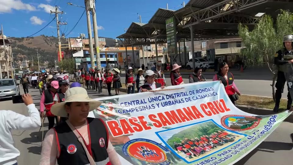 Marcha contra la delincuencia en Cajamarca moviliza a vecinos, empresarios y autoridades