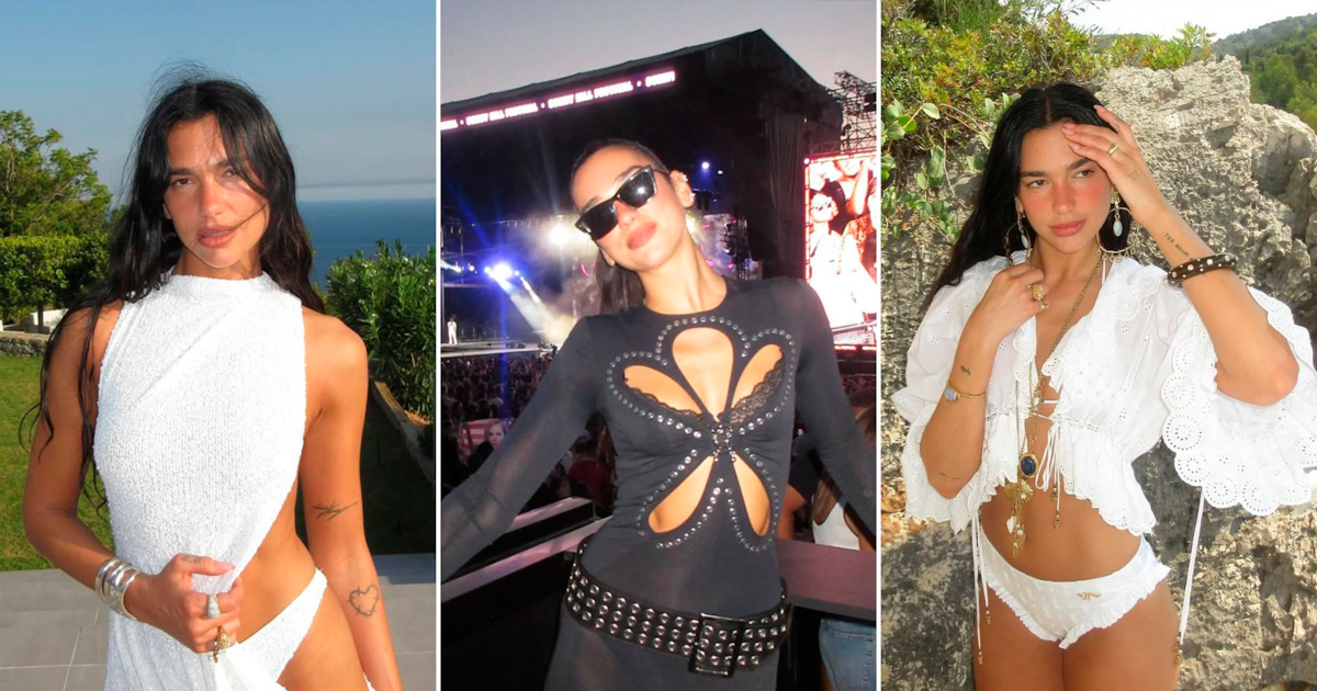 Dua Lipa Impacta en Ibiza con Look de Lentejuelas y Marca Tendencia en Moda Internacional por su 30° Aniversario