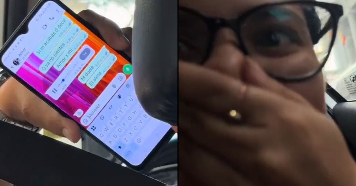 Taxista rompe en llanto en pleno viaje tras recibir desgarrador mensaje de su pareja y se vuelve viral en TikTok
