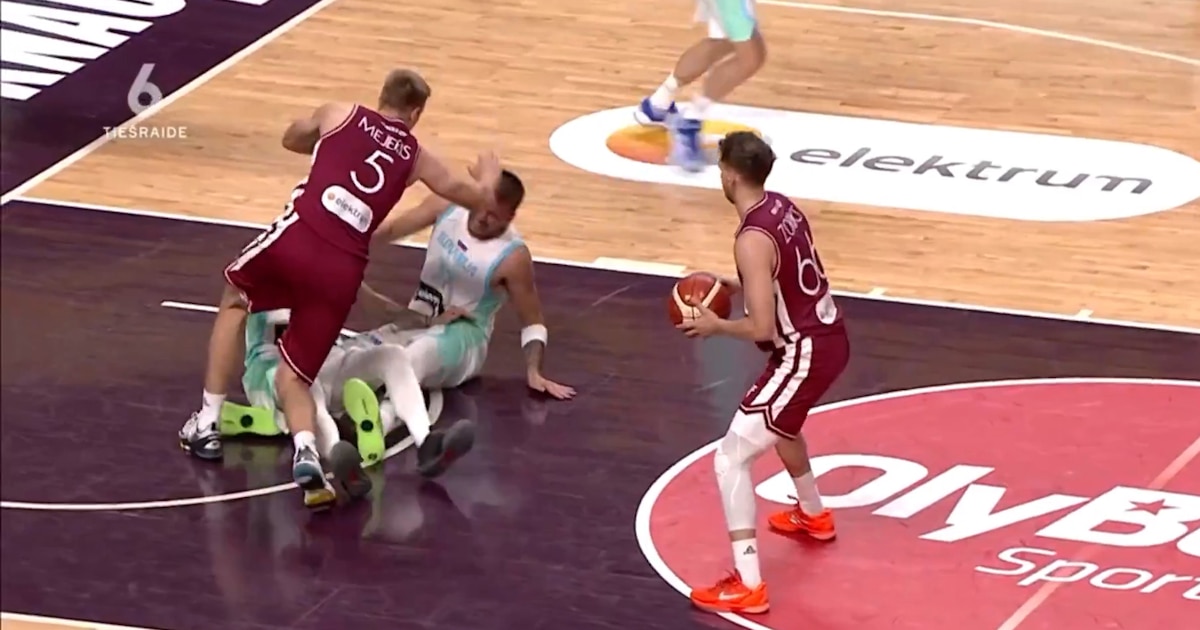 Luka Doncic sufre lesión en la rodilla en amistoso previo al Eurobasket y enciende las alertas en Eslovenia