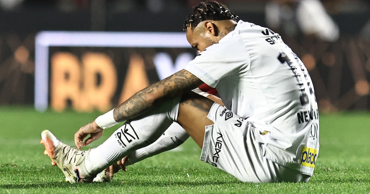 Neymar rompe en lágrimas tras goleada histórica del Vasco que deja al Santos al borde del descenso