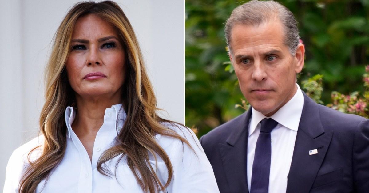 Melania Trump amenaza con demandar a Hunter Biden por acusaciones de vínculos con Jeffrey Epstein y ataques a su familia