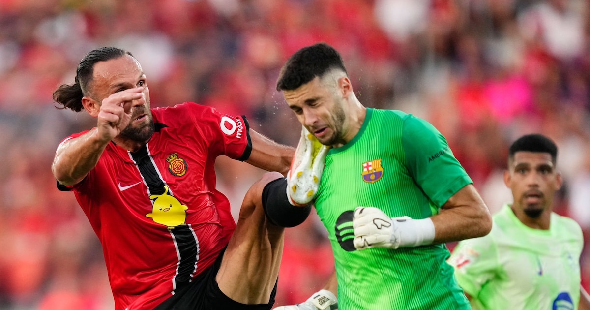 Vedat Muriqi expulsa a Joan García con una patada violenta en la primera fecha de La Liga