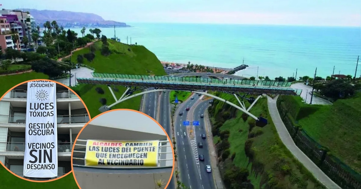 Vecinos protestan contra inauguración del Puente Turístico Miraflores-Barranco por contaminación lumínica