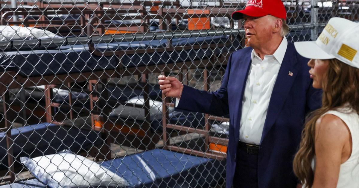Trump visita el controvertido centro de detención migrante «Alligator Alcatraz» en Florida