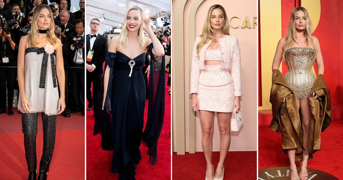 Margot Robbie sorprende en alfombra roja con estilo renovado tras casi un año y marca tendencia con su evolución de minimalismo a moda vanguardista