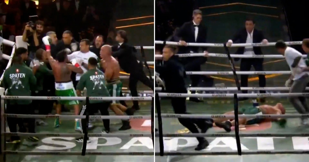 Caos total en pelea de boxeo en Brasil: exestrella de MMA y campeón mundial protagonizan enfrentamiento masivo y descontrol en el