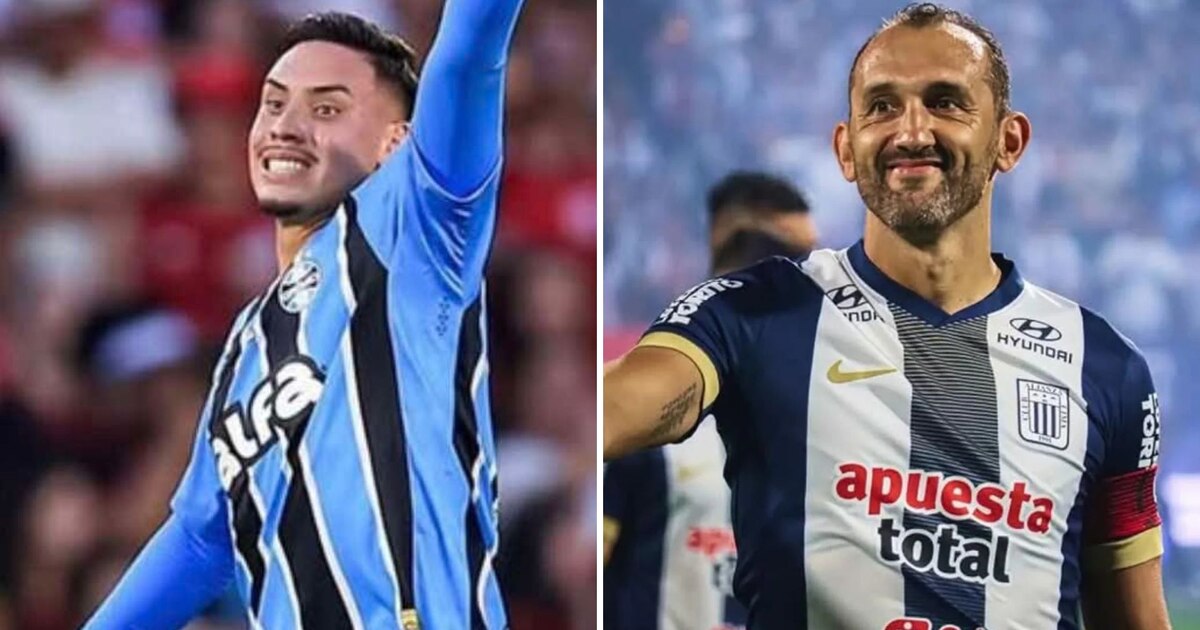 Hernán Barcos felicita a Erick Noriega por su debut con Gremio en el Brasileirao
