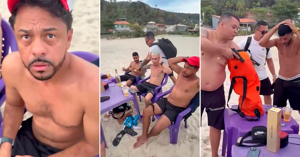 ¡Líder del Comando Vermelho capturado en plena playa mientras bebía y charlaba con sus cómplices!