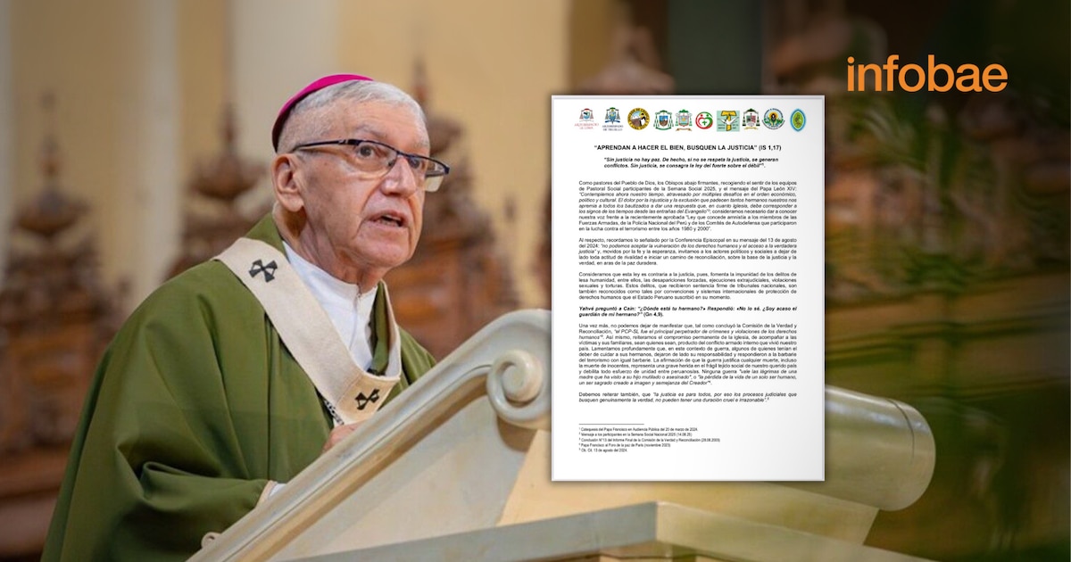 Obispos de Perú, encabezados por el cardenal Castillo, rechazan Ley de Amnistía y exigen justicia