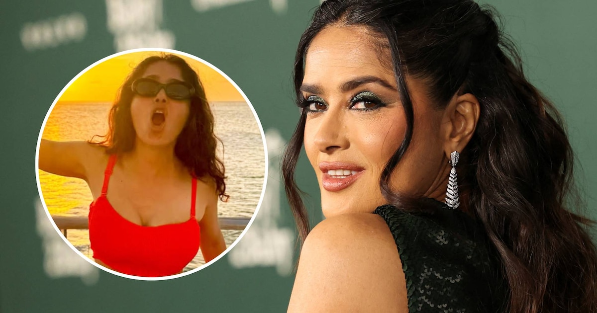 ¡Salma Hayek deslumbra a sus 59 años con bikini rojo en alta mar y recibe elogios de Anthony Hopkins en una celebración que rompe todos los esquemas!