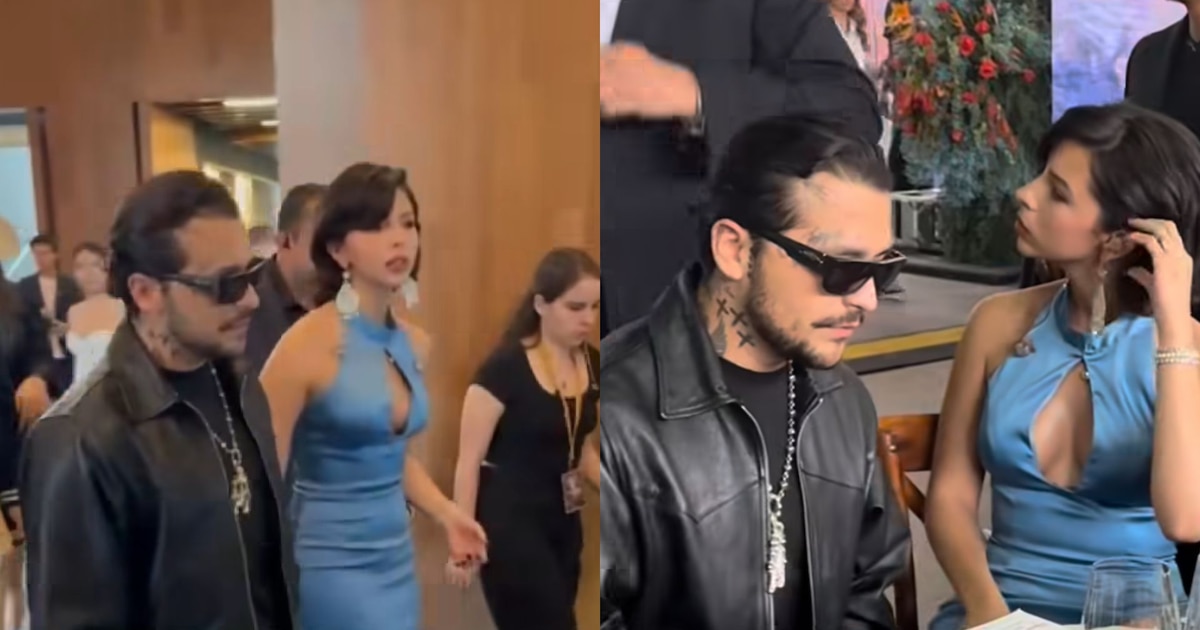 ¡Escándalo en la alfombra roja! Christian Nodal y Ángela Aguilar enfrentan tensión y protección policial en medio de controversias y problemas legales