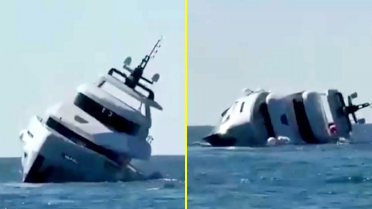 ¡Yate de lujo se hunde en Turquía a 15 minutos de su inauguración!