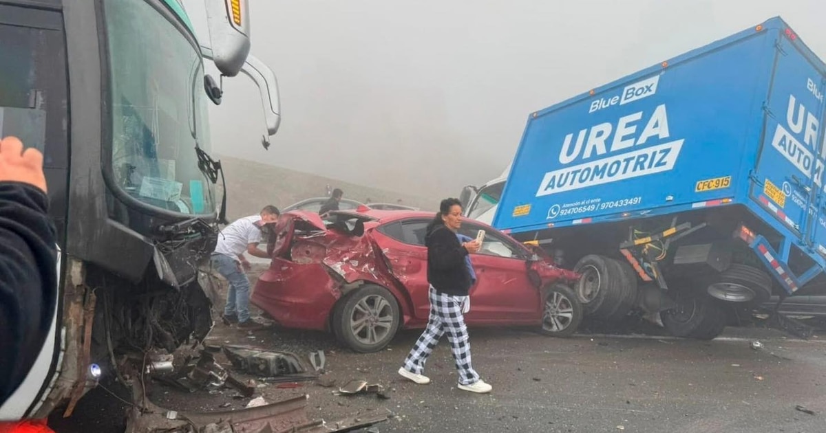 Accidente múltiple en Pasamayo: 14 vehículos involucrados y heridos