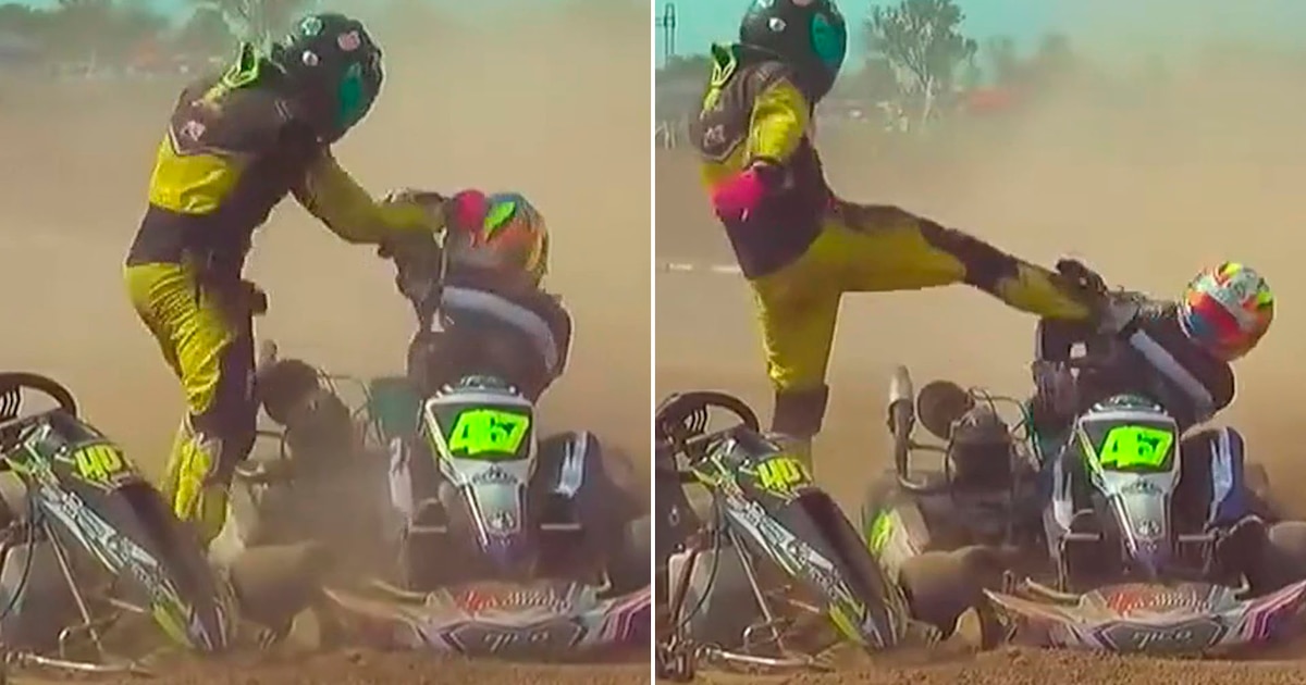 Escándalo en el karting: pelea brutal entre pilotos tras accidente en Sáenz Peña