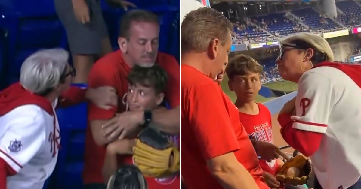 ¡Escándalo en MLB: Mujer agresiva intenta arrebatarle la pelota a un niño en pleno partido!