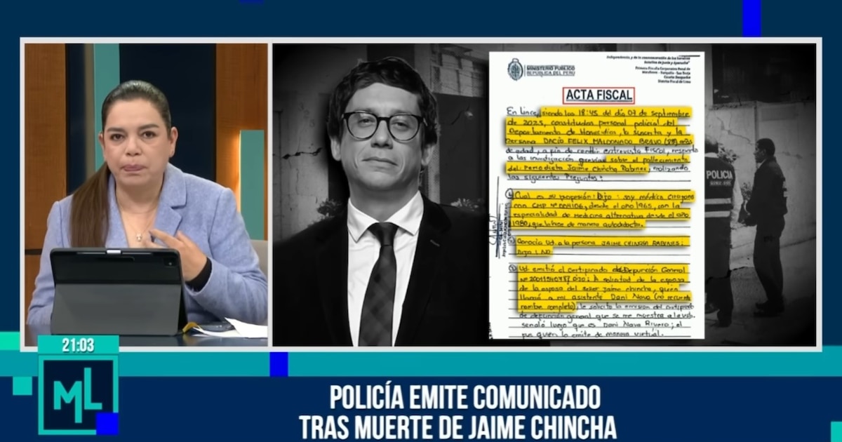 Milagros Leiva cuestiona certificado irregular de Jaime Chincha: “¿Cómo puede decir que murió sin verlo?”