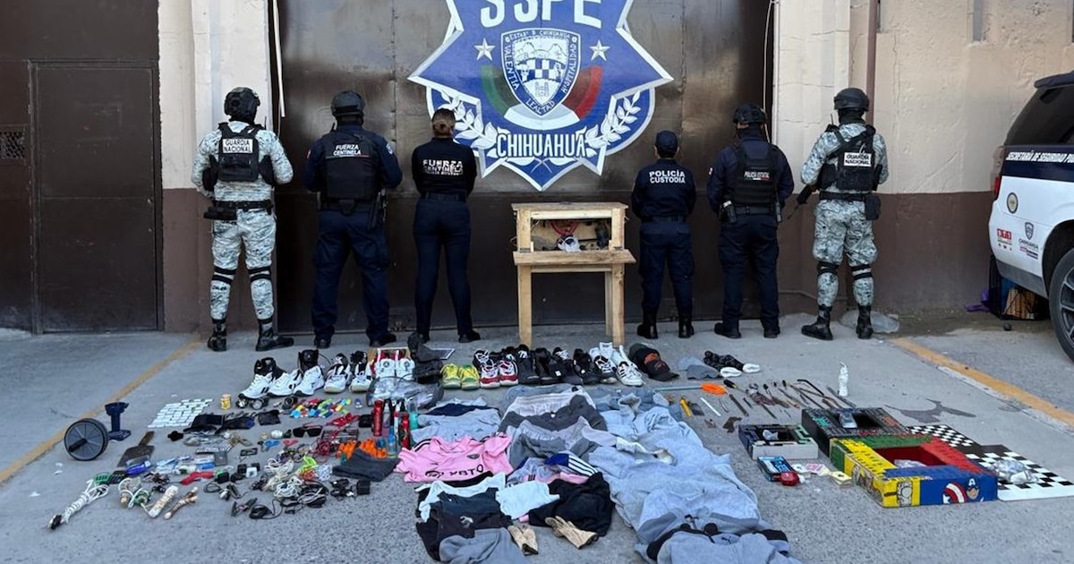 ¡Operativo masivo en Chihuahua: Incautan armas hechizas y objetos prohibidos en el Cereso No. 3 para fortalecer la seguridad y gobernabilidad!