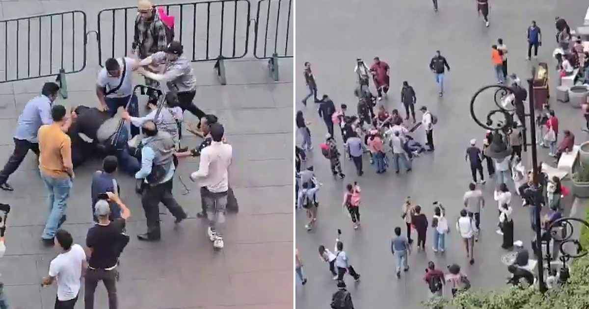 ¡Violento enfrentamiento en la CDMX: Vendedores ambulantes atacan a funcionarios en pleno Zócalo antes del Grito de Independencia!