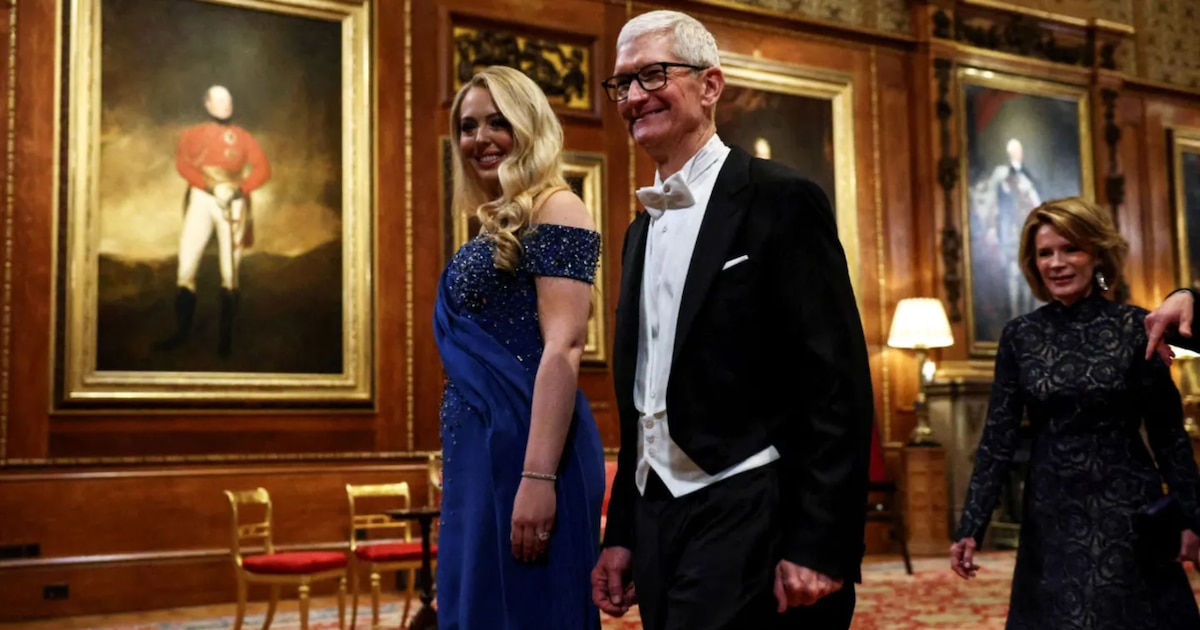 Tim Cook y Tiffany Trump en el epicentro del poder tecnológico en banquete de Trump en Reino Unido