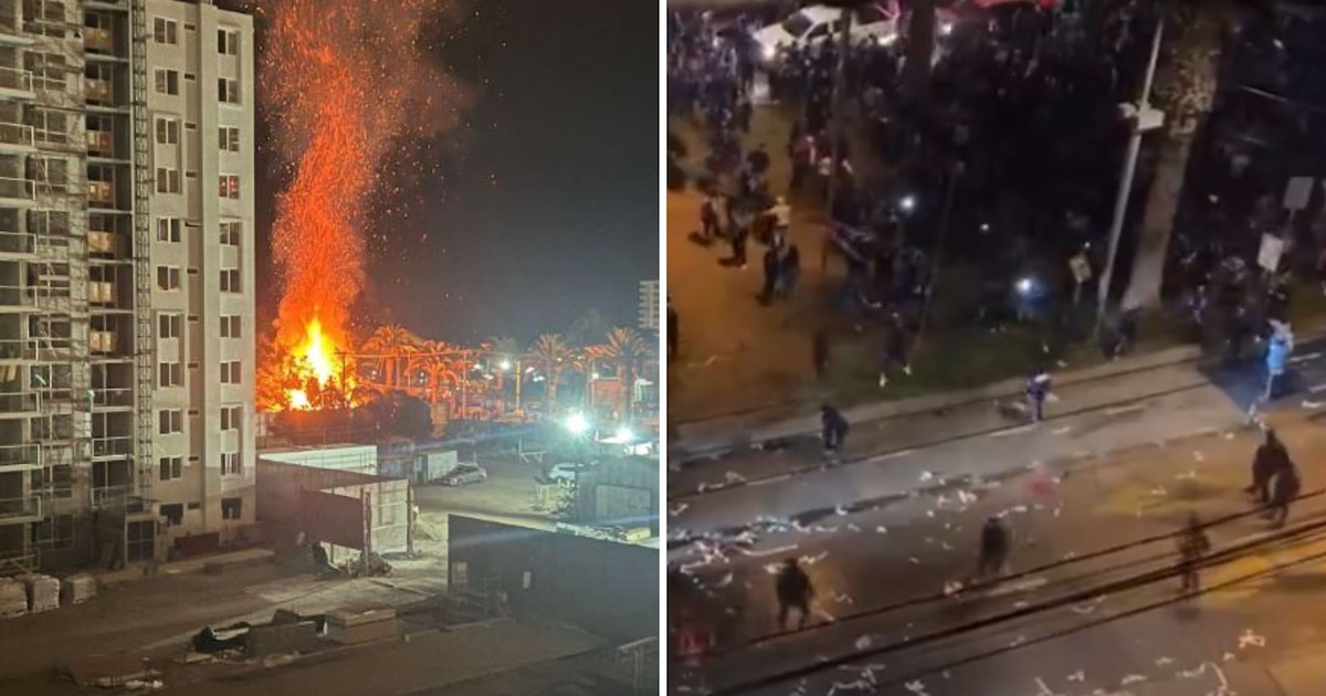U. de Chile genera polémica con banderazo, incendio y enfrentamiento policial antes de jugar contra Alianza Lima