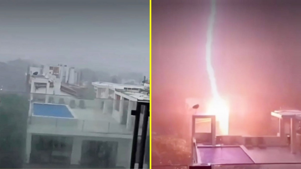 ¡Rayo mortal en Puerto Vallarta! Impacta piscina y causa conmoción en pleno huracán