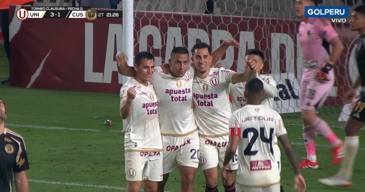 Alex Valera anota penal y consigue doblete en Universidad vs Cusco FC, Liga 1 2025