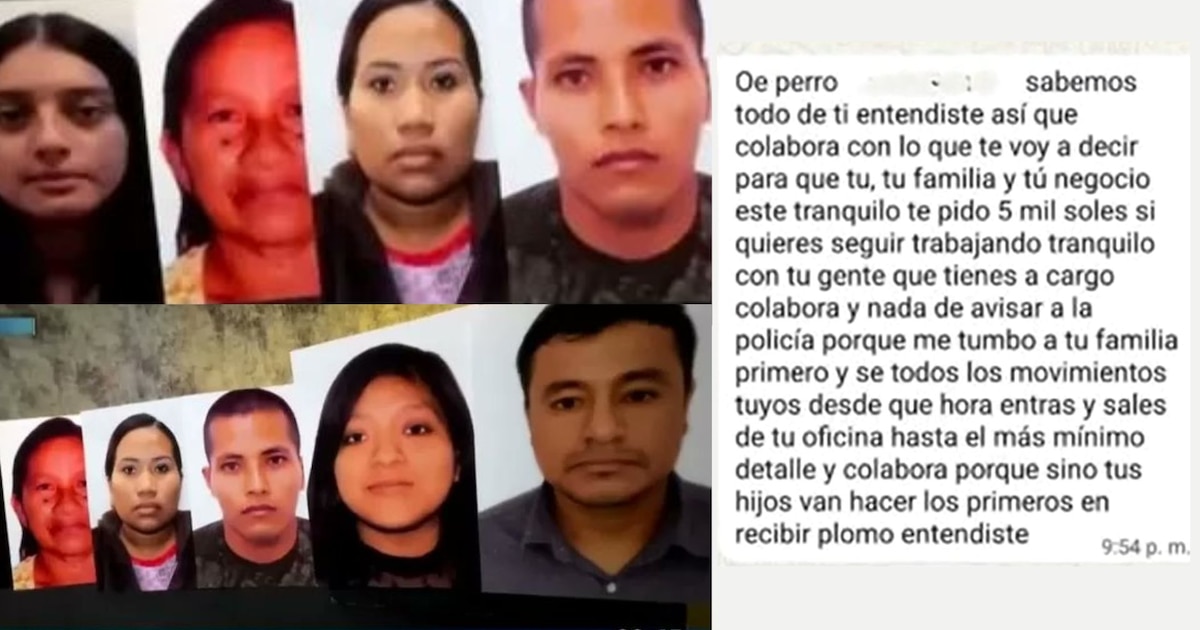 Policía desmantela banda familiar dedicada a la extorsión, con seguimiento previo a víctimas