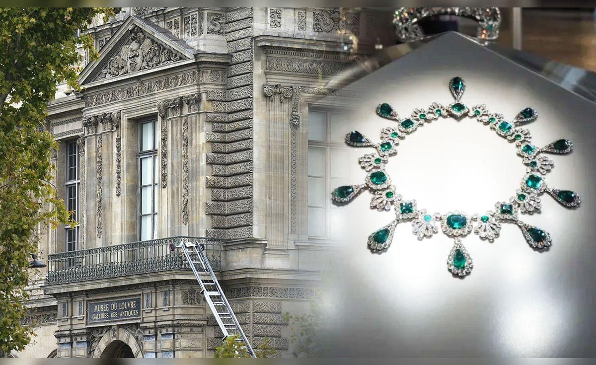 Roban joyas históricas valoradas en 100 millones de dólares en el Louvre en una audaz operación de 7 minutos