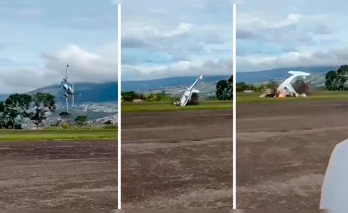 Antes de despegar, avioneta se estrella en Táchira: dos muertos y explosión masiva