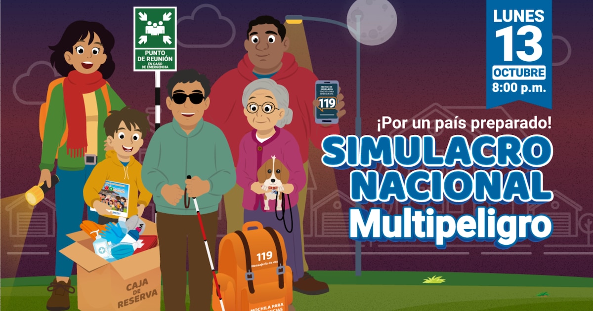 INDECI organiza Tercer Simulacro Nacional Multipeligro 2025 y recomienda acciones clave