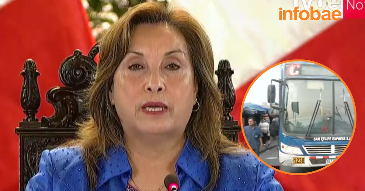 Dina Boluarte rechaza paro de transportes y señala que no se resolverá el crimen en 48 horas
