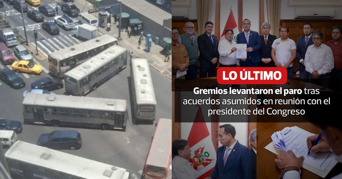 Congresistas anuncian fin del paro de transportistas en Lima tras acuerdo contra extorsión