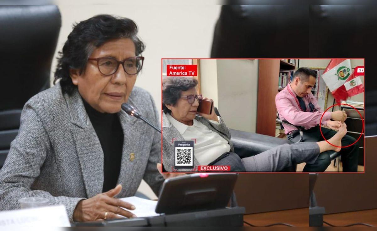 Asesor de Lucinda Vásquez es grabado cortándose las uñas en horario laboral