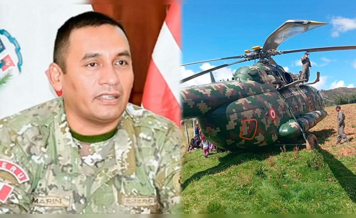 Muere el General Marco Marín Saldaña en accidente de helicóptero en Pataz