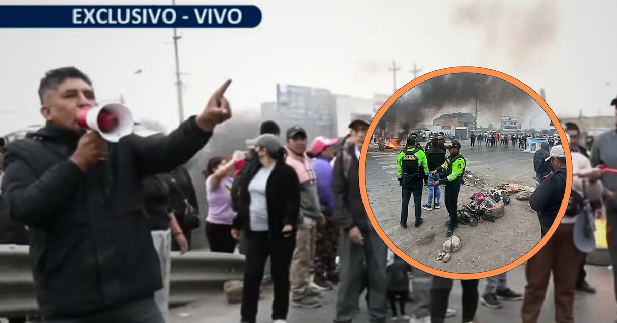 Protestas en Carabayllo por paro de transportistas dejan herida, quema de llantas y bloqueo en Av. Túpac Amaru