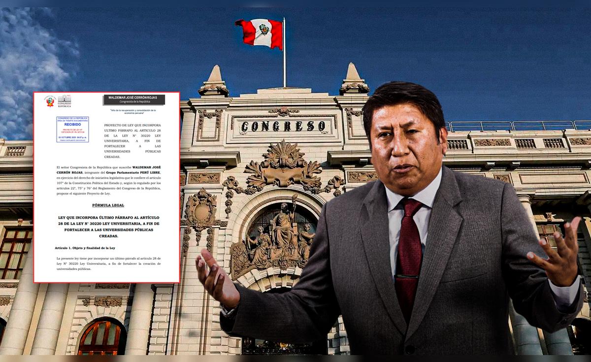Waldemar Cerrón solicita 15 años de gracia para 40 universidades creadas sin respaldo