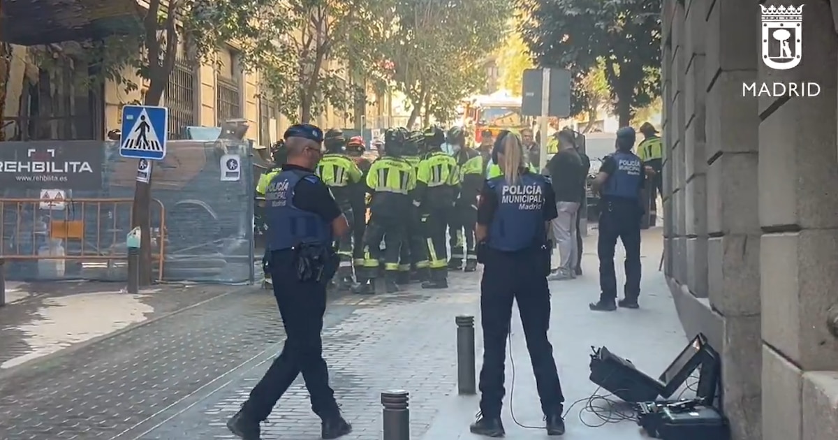 ¡Derrumbe en pleno centro de Madrid: edificios en obras colapsan y dejan tres heridos mientras bomberos buscan desaparecidos!