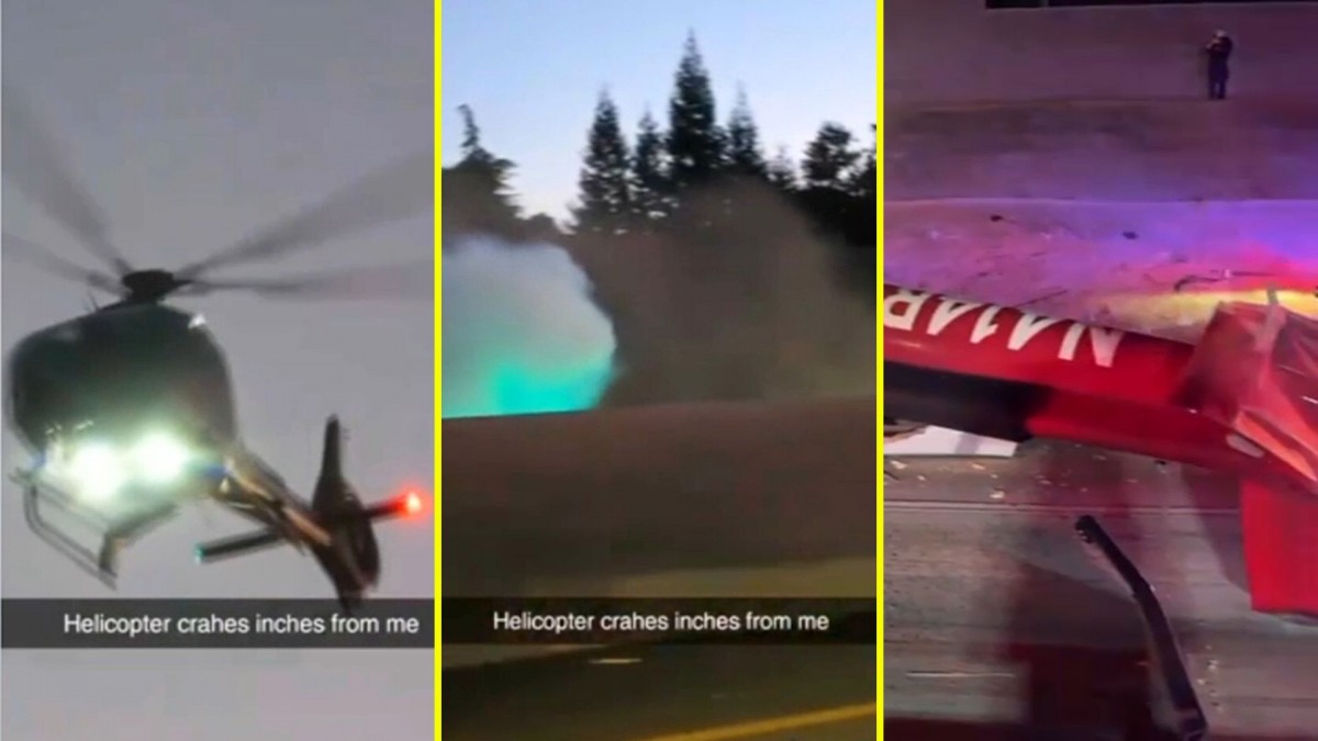 ¡Accidente mortal en California: helicóptero médico cae en autopista y deja tres en estado crítico!