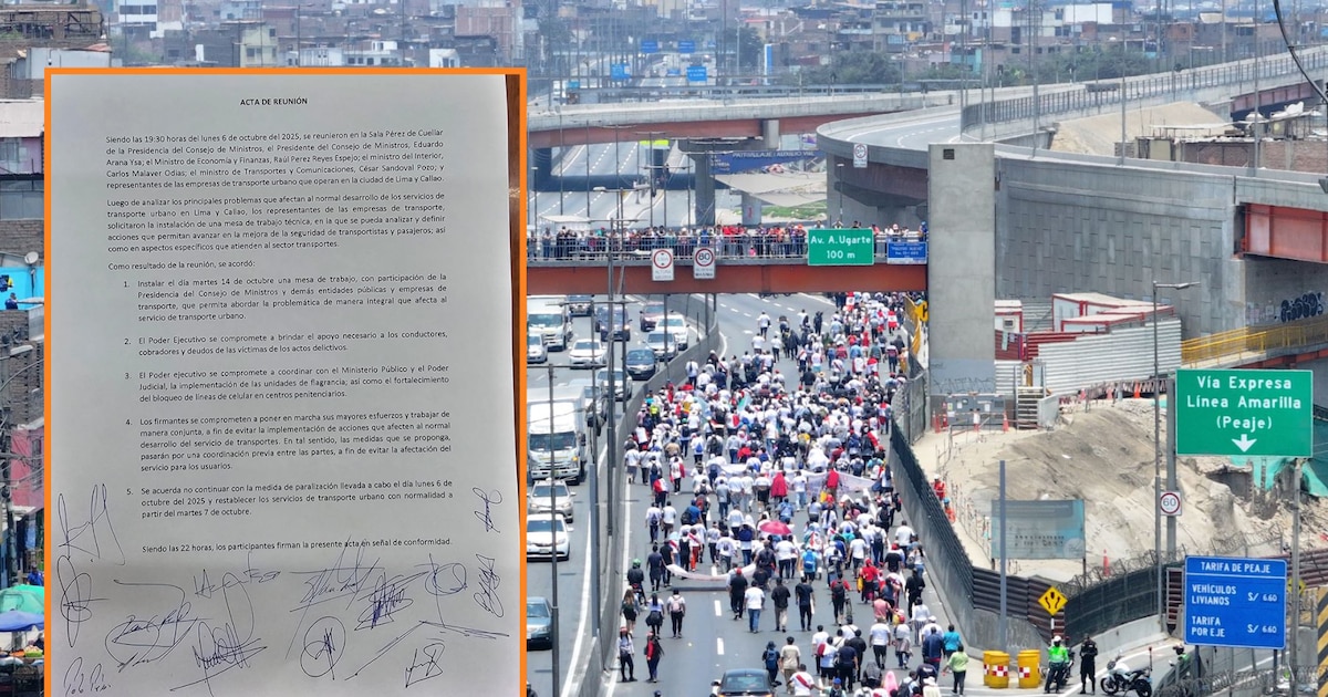Gobierno y gremios acuerdan condiciones para levantar paro de transportistas en Lima y Callao
