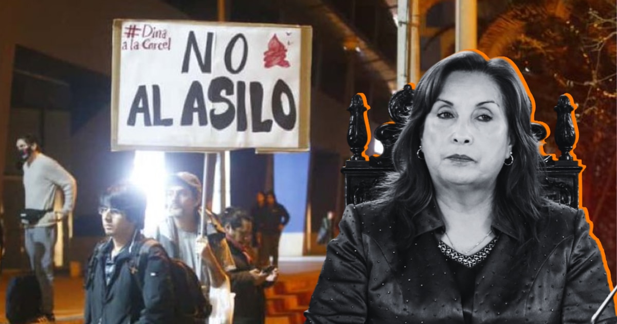 Protestas frente a embajadas de Ecuador y Brasil en Lima por posible asilo a Dina Boluarte