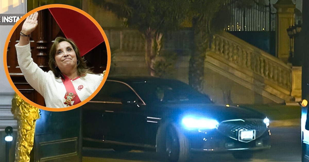 Dina Boluarte abandona Palacio en vehículo blindado bajo estricta vigilancia policial