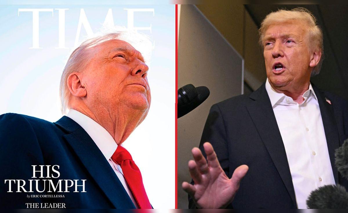 Trump enojado con portada de Time por foto que oculta su cabello en logro estratégico para Oriente Medio