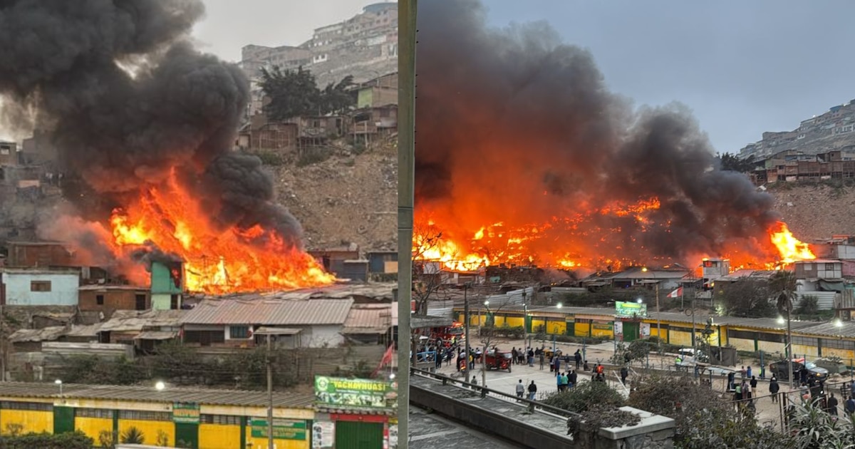 Incendio en Pamplona Alta arrasa con asentamiento en San Juan de Miraflores
