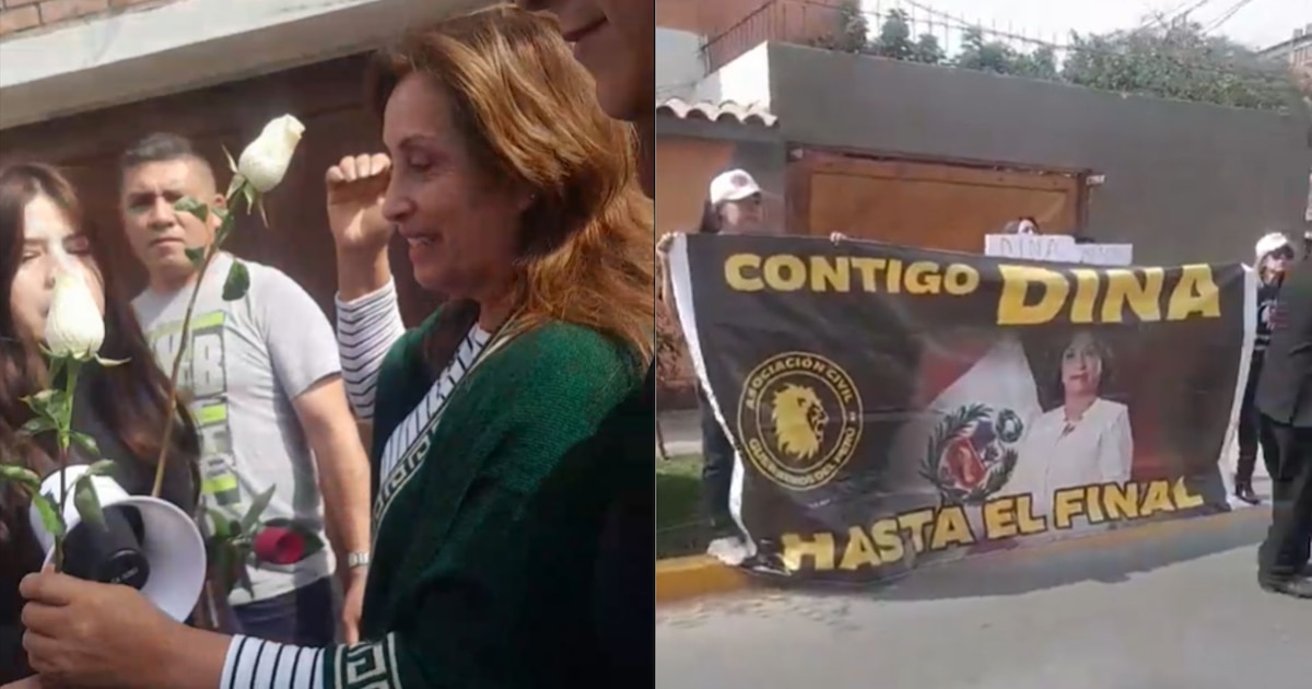 Insurgentes y Combatientes entregan rosas blancas a Boluarte y le piden postularse a la presidencia