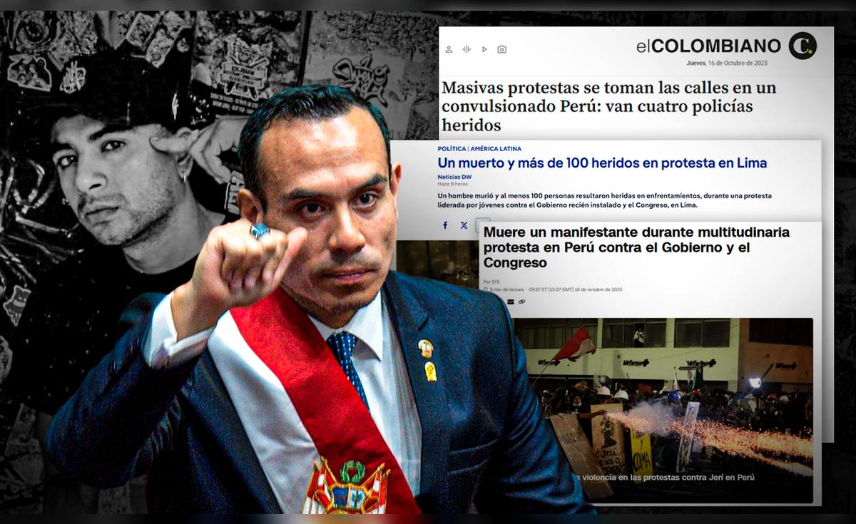 La brutalidad en Perú: un muerto y más de 100 heridos en protestas contra el gobierno de José Jerí, cubiertas internacionalmente