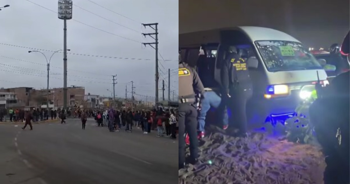 Transportistas en Lima Sur bloquean Óvalo Chepén tras doble asesinato de conductor y cobradora